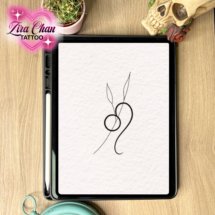 leao signo tattoo flash mockup zodiaco