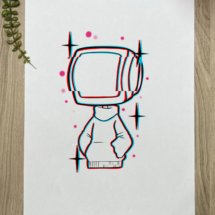 TV head tattoo design